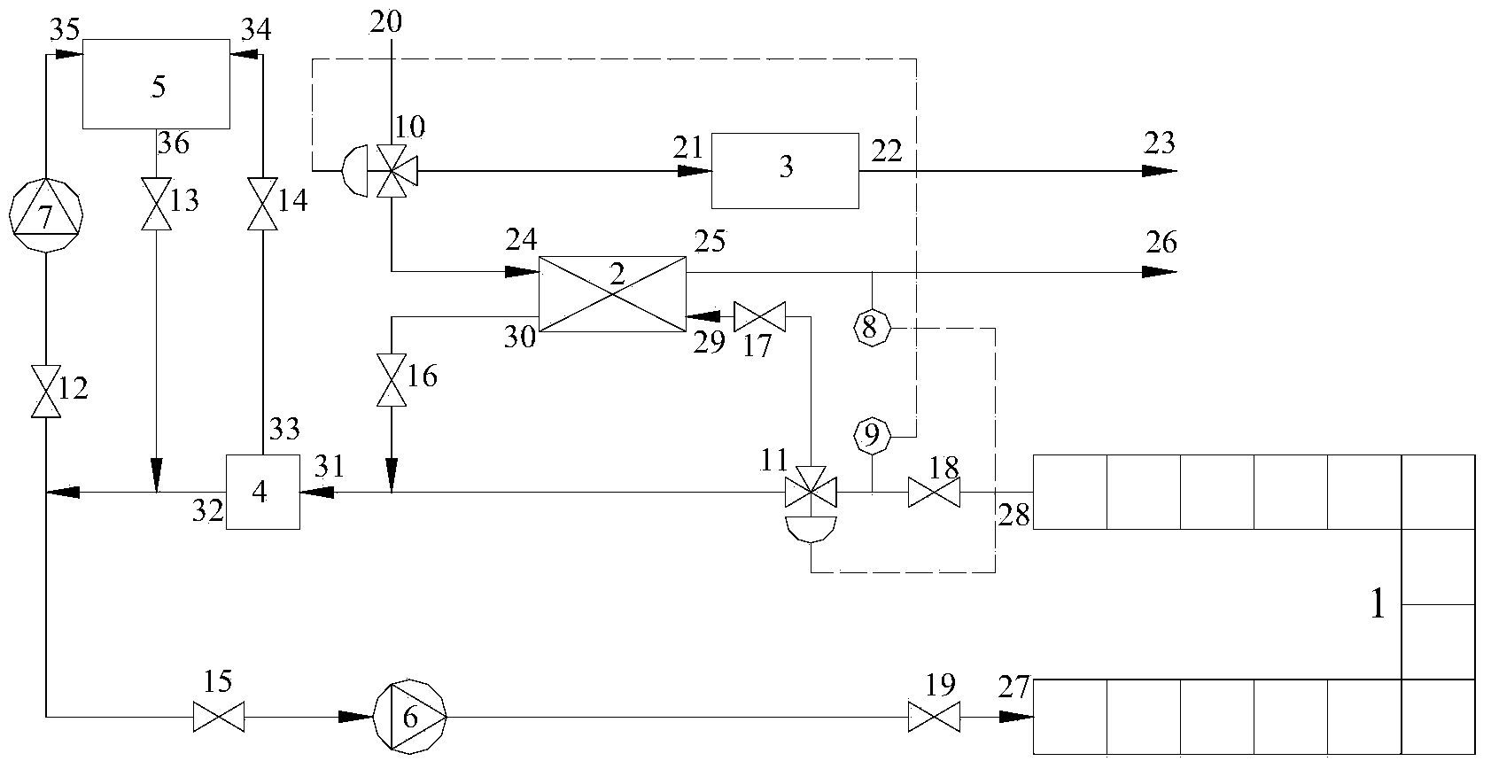 Concentrating type solar heat collecting and crude oil heating system