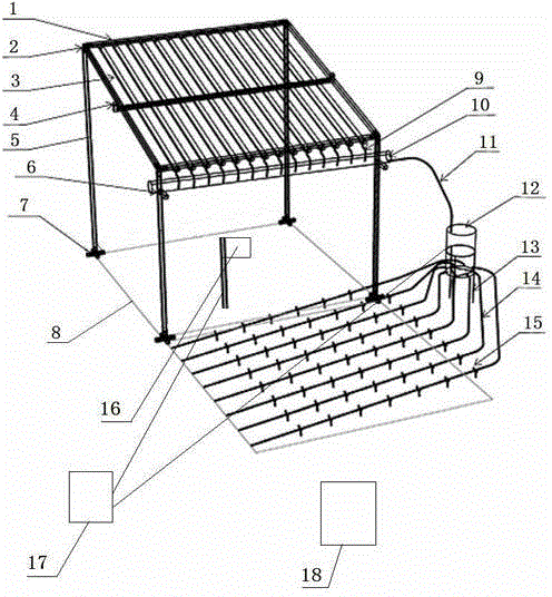 Field full-automatic rain increasing and decreasing device