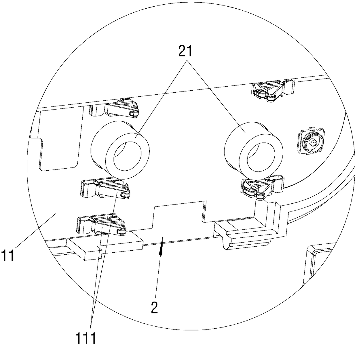 Assembly structure of earphone holder and mobile terminal