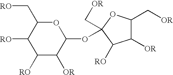 Alkoxylated sucrose esters composition