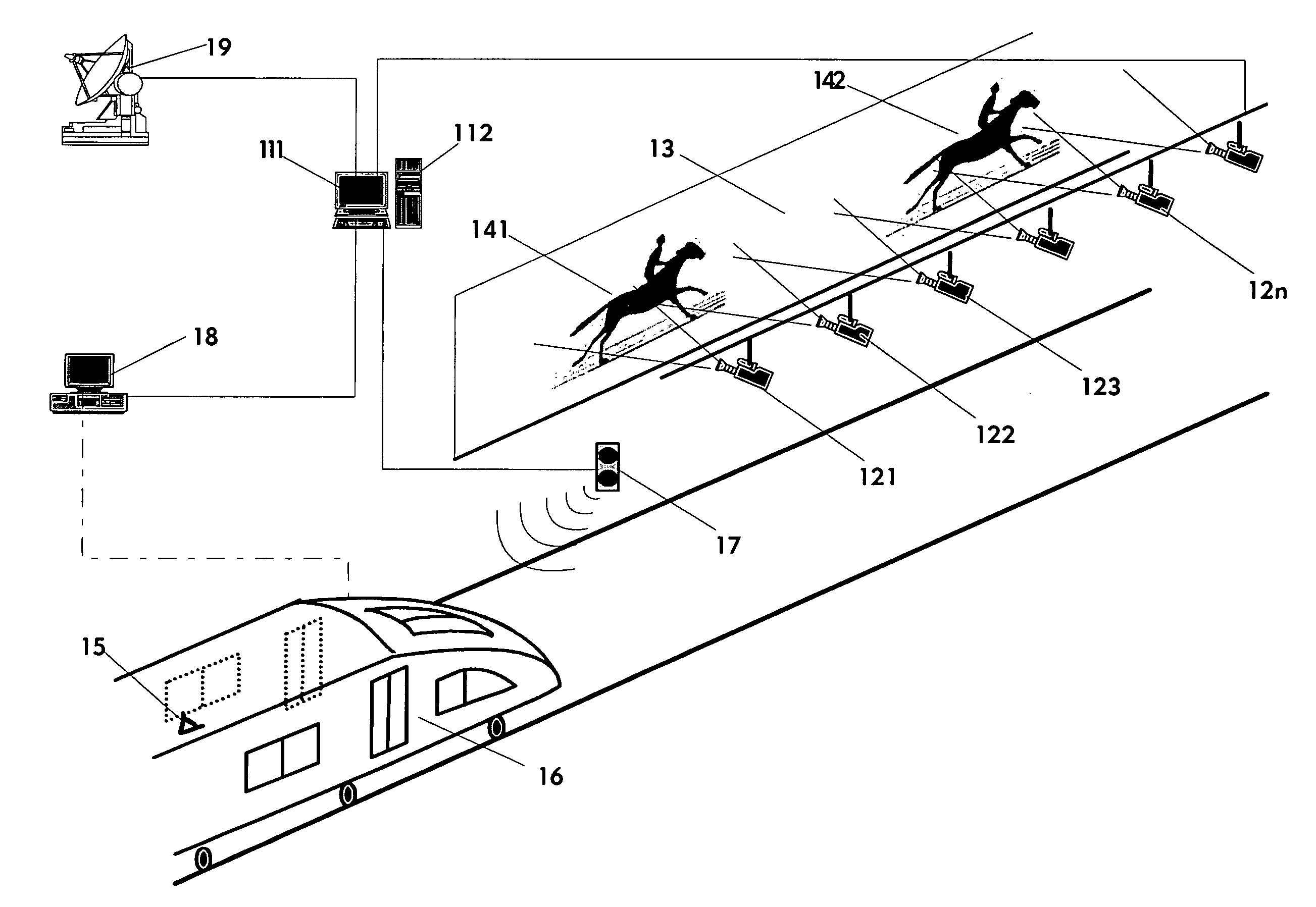 System for visualizing images to viewers in motion