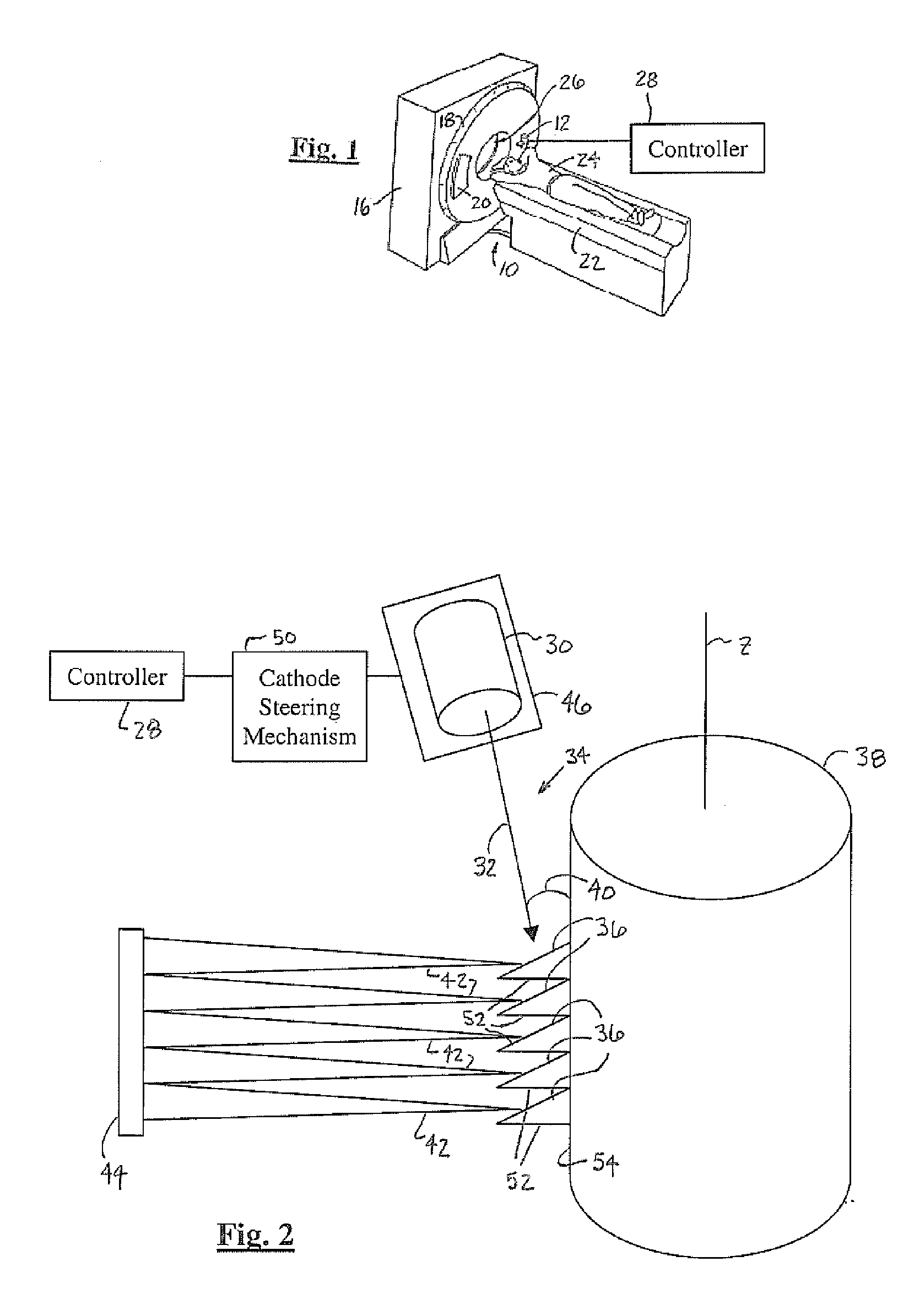 Wide scanning x-ray source