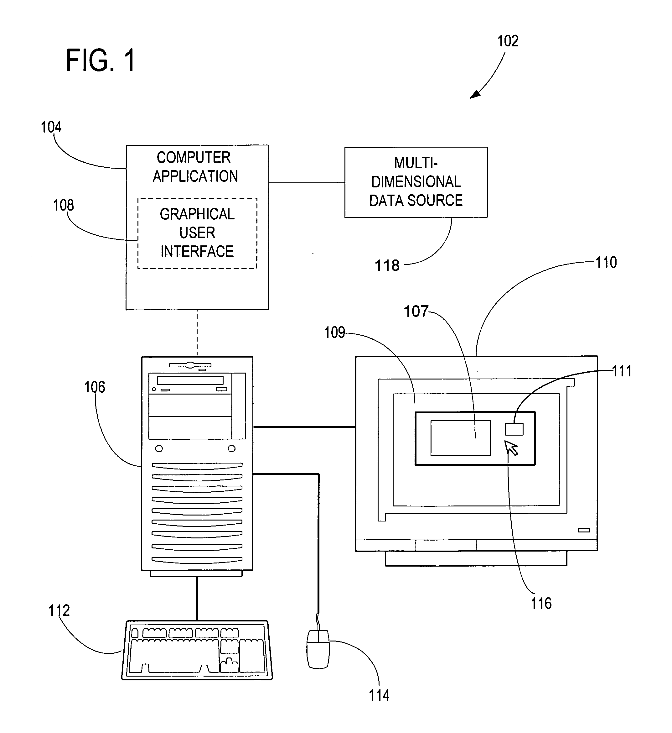 System and method for interactively displaying multi-dimensional data