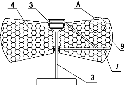 Honeycomb flap resistance type vertical-axis wind generator