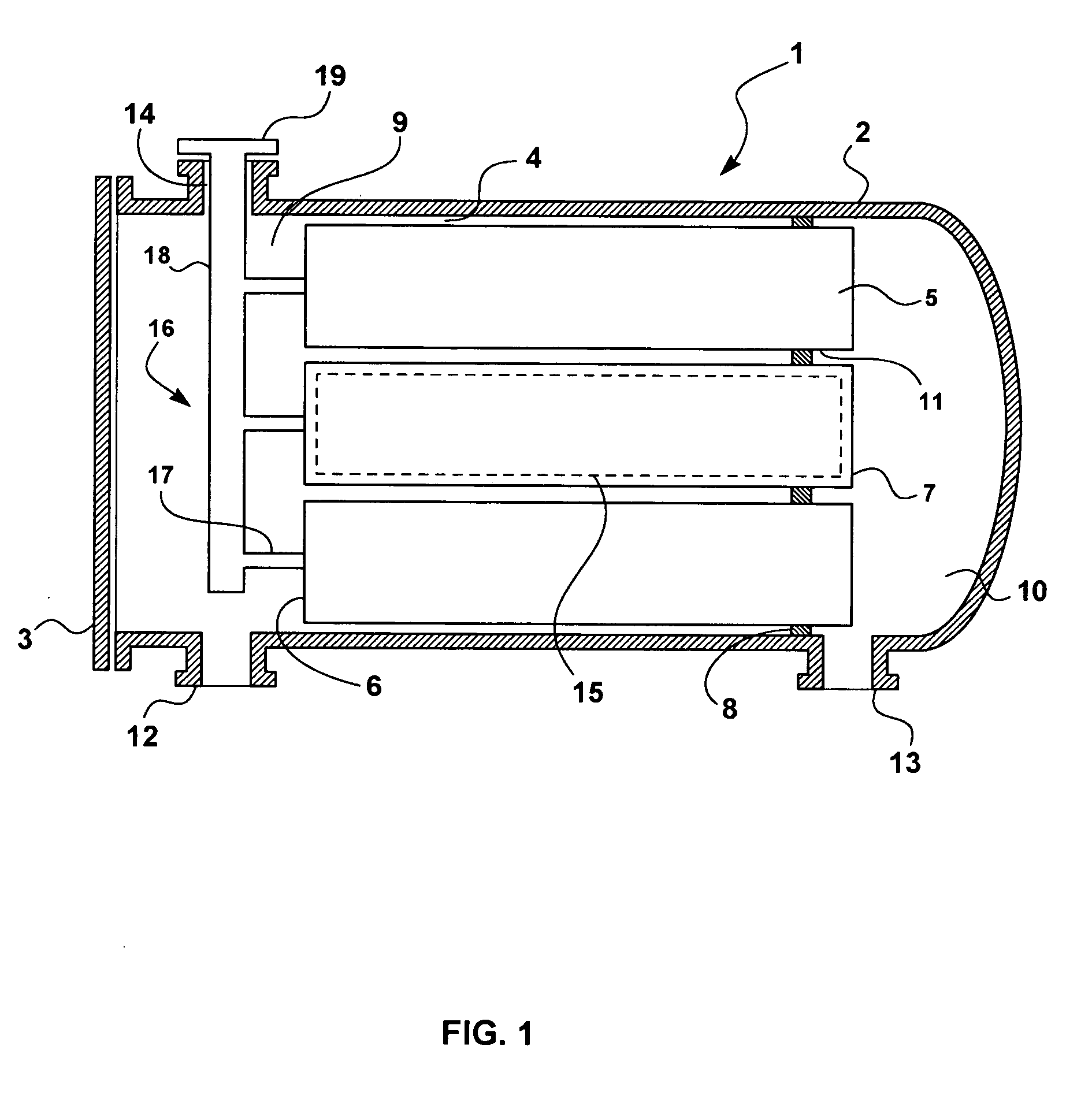 Gas separation membrane module assembly