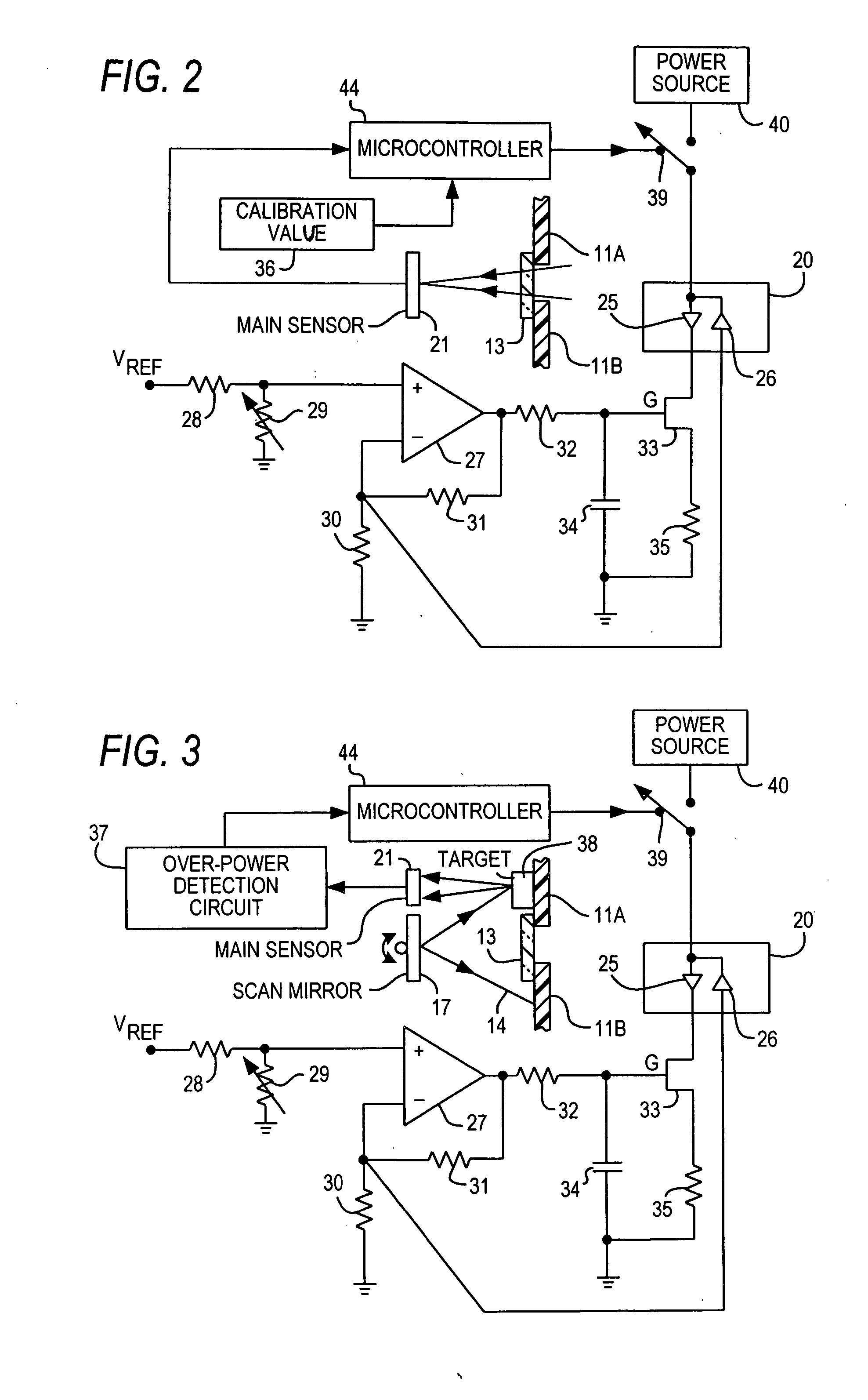 Laser power control arrangements in electro-optical readers