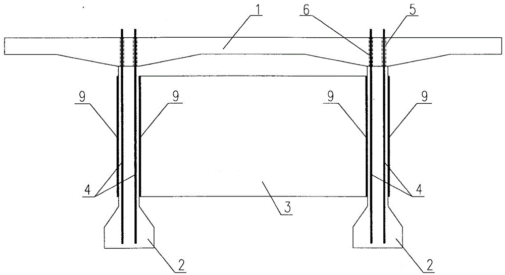 Prefabricated T beam and construction method