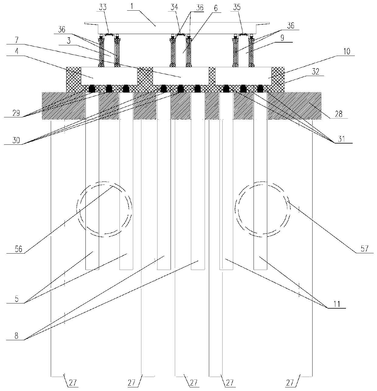 Lifting-force determination and displacement control method of active underpinning of statically indeterminate bridge pile foundations