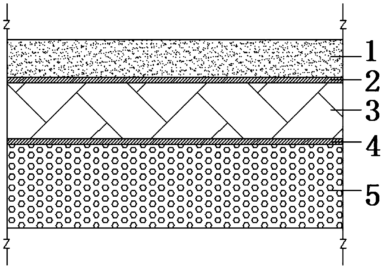 An artificial wetland insulation structure