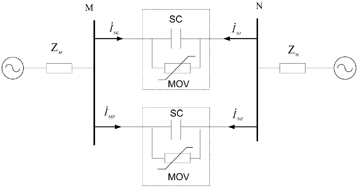 Non-synchronous fault location method for parallel double-circuit lines on the same pole with series compensation