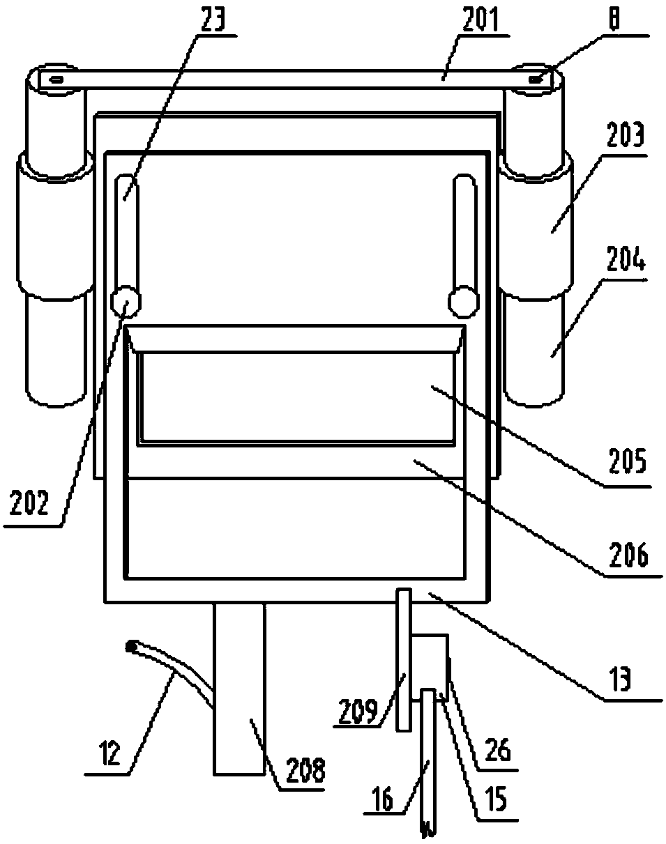 A semi-automatic strip food slicing device