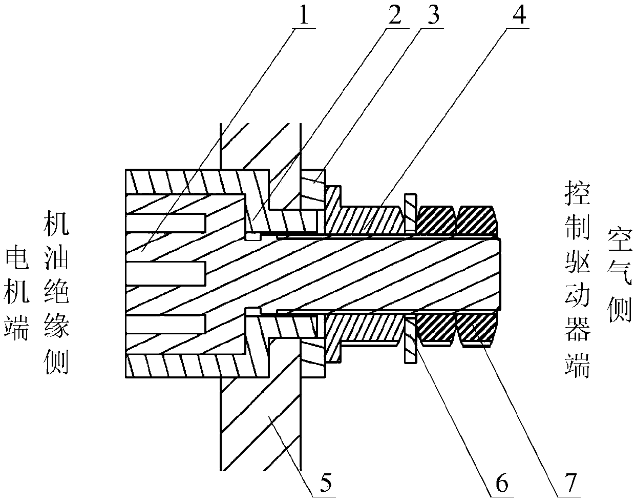 Bin penetrating structure for cable sealing