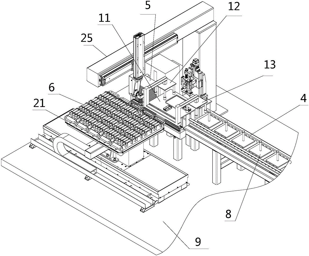 Full-automatic box plate and screw welding device for anchoring box