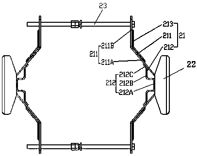 Self-adaptive embracing hoop mounting device and fastening method