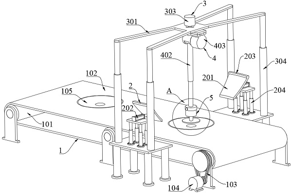 Polishing device for inner wall of satellite antenna panel