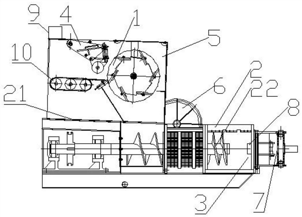 Equipment and method for chopping and dehydrating banana tree waste