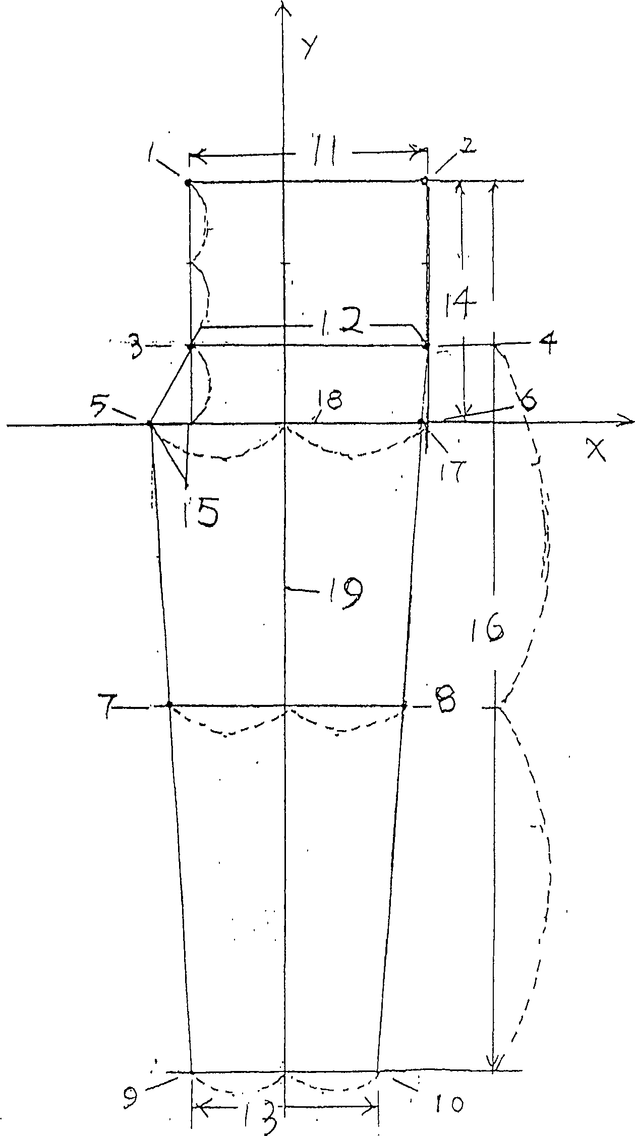 Dress planar drawing method and dress model drawing thereof