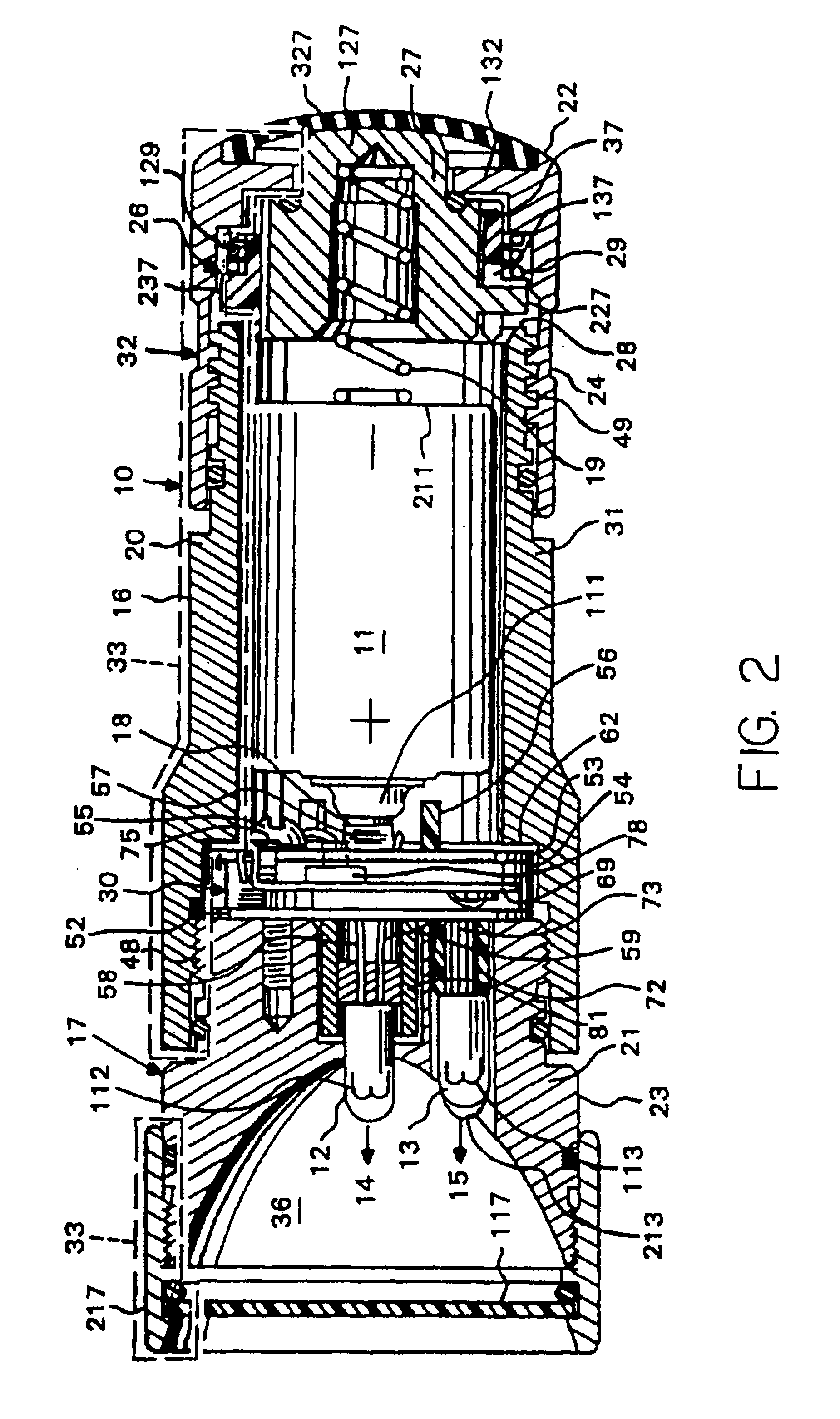 Flashlights and other battery-powered apparatus for holding and energizing transducers