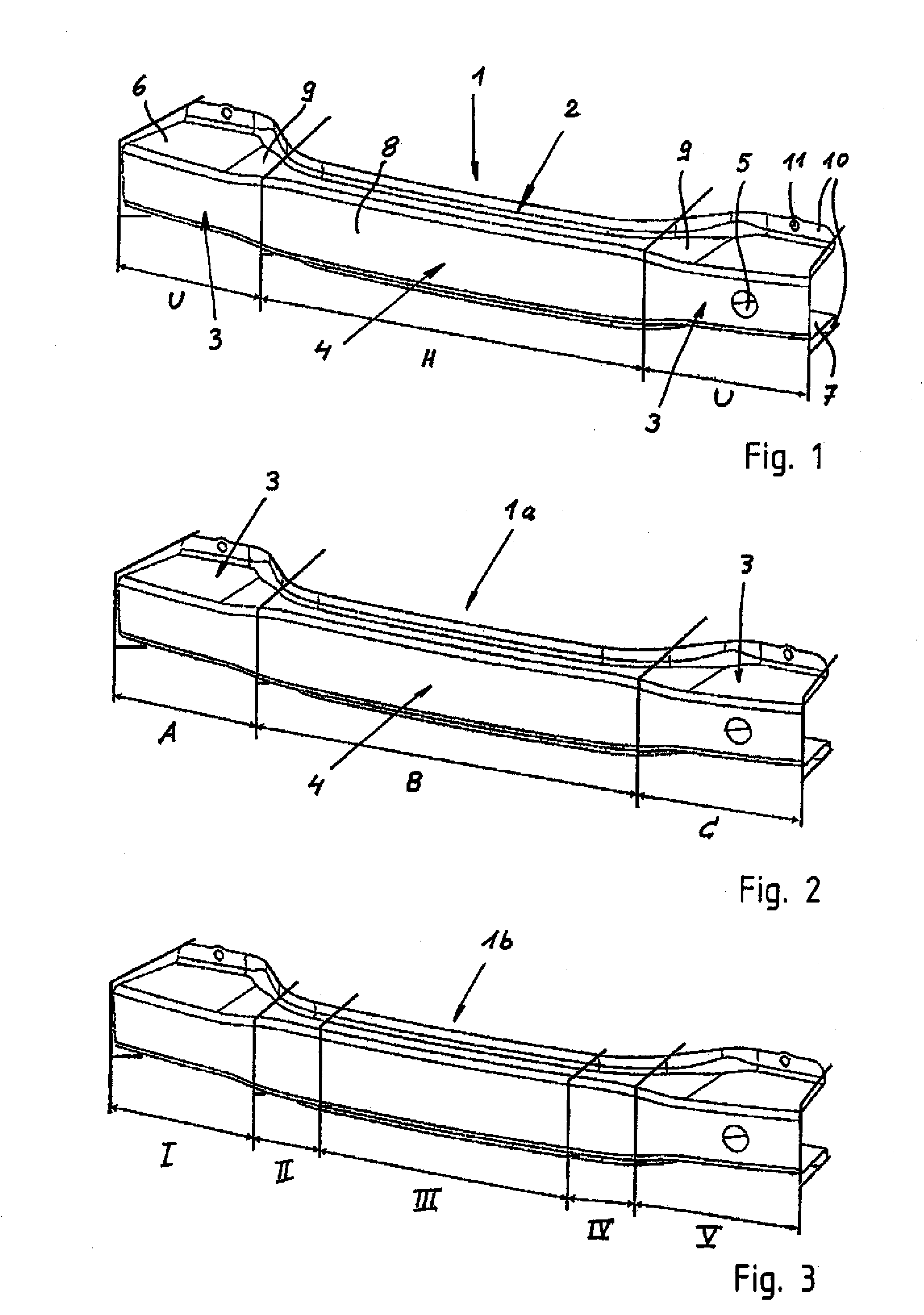 Method of making a bumper structure of a motor vehicle, and bumper structure