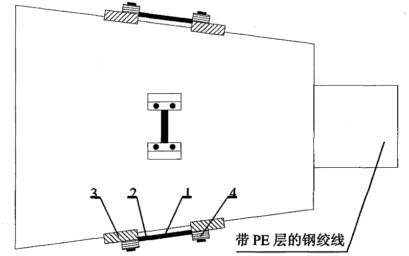 Fiber grating cable tension transducer with temperature self-compensation function