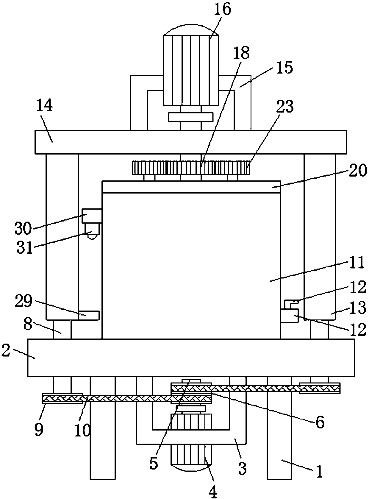 Rotary cleaning device for production of roller shaft seat and one-way wheel of fax machine