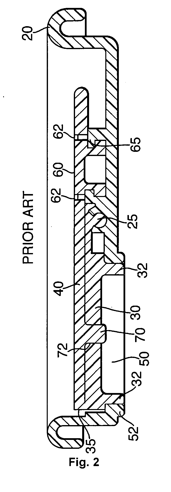 Sealing device for a container