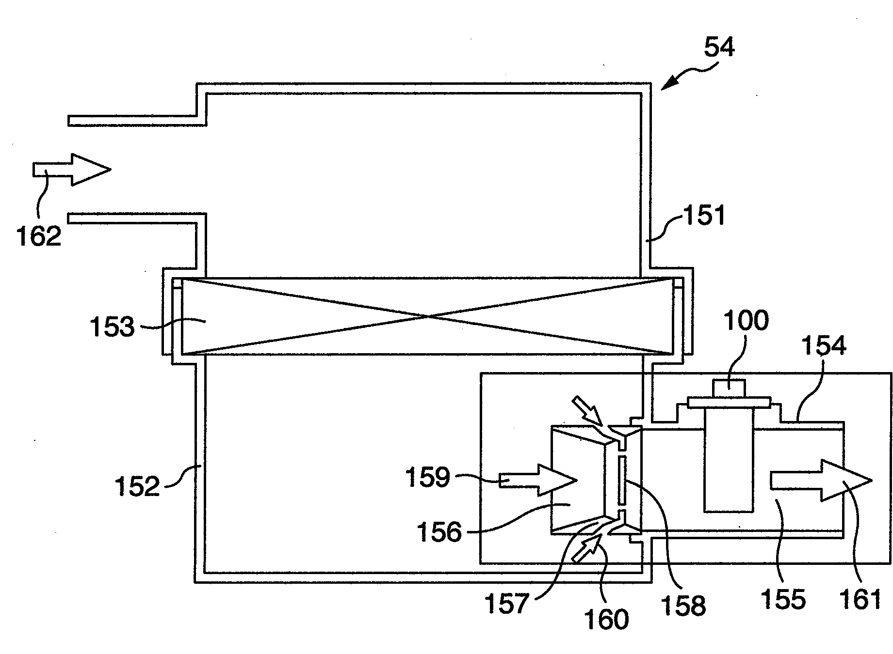 Configuration of air intake parts applied to thermal type air flow measuring instrument