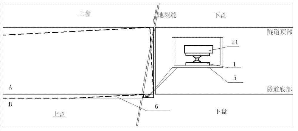 Instrument and method for monitoring cavity beneath tunnel passing through ground fissure zone