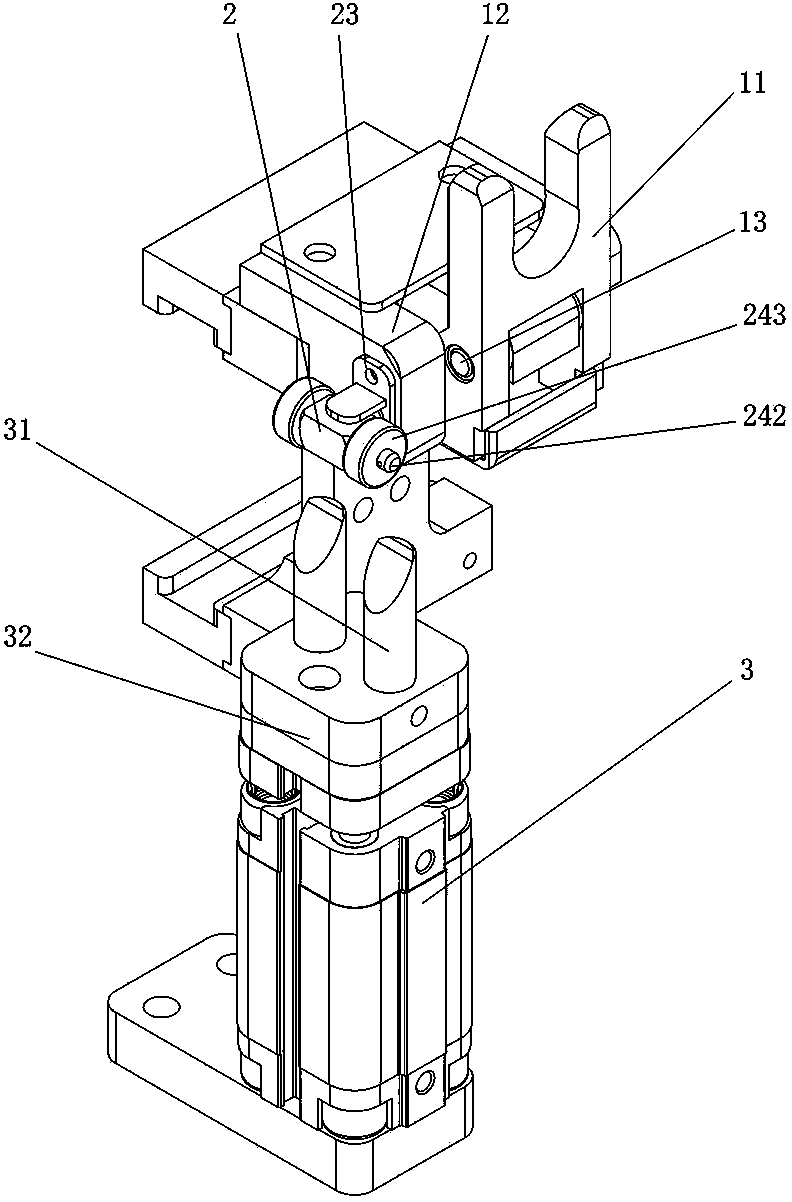 Overturning device for soft bag production line and soft bag production line