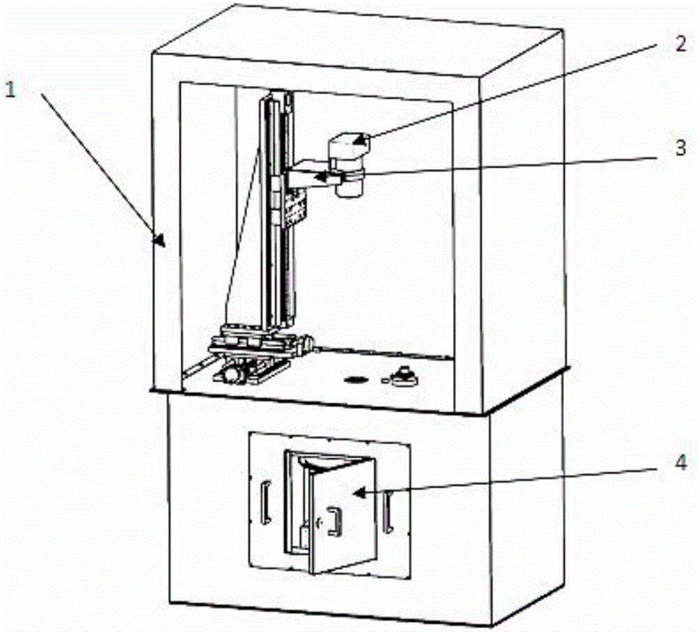 Imaging uniformity testing device for large-aperture low light level image intensifier