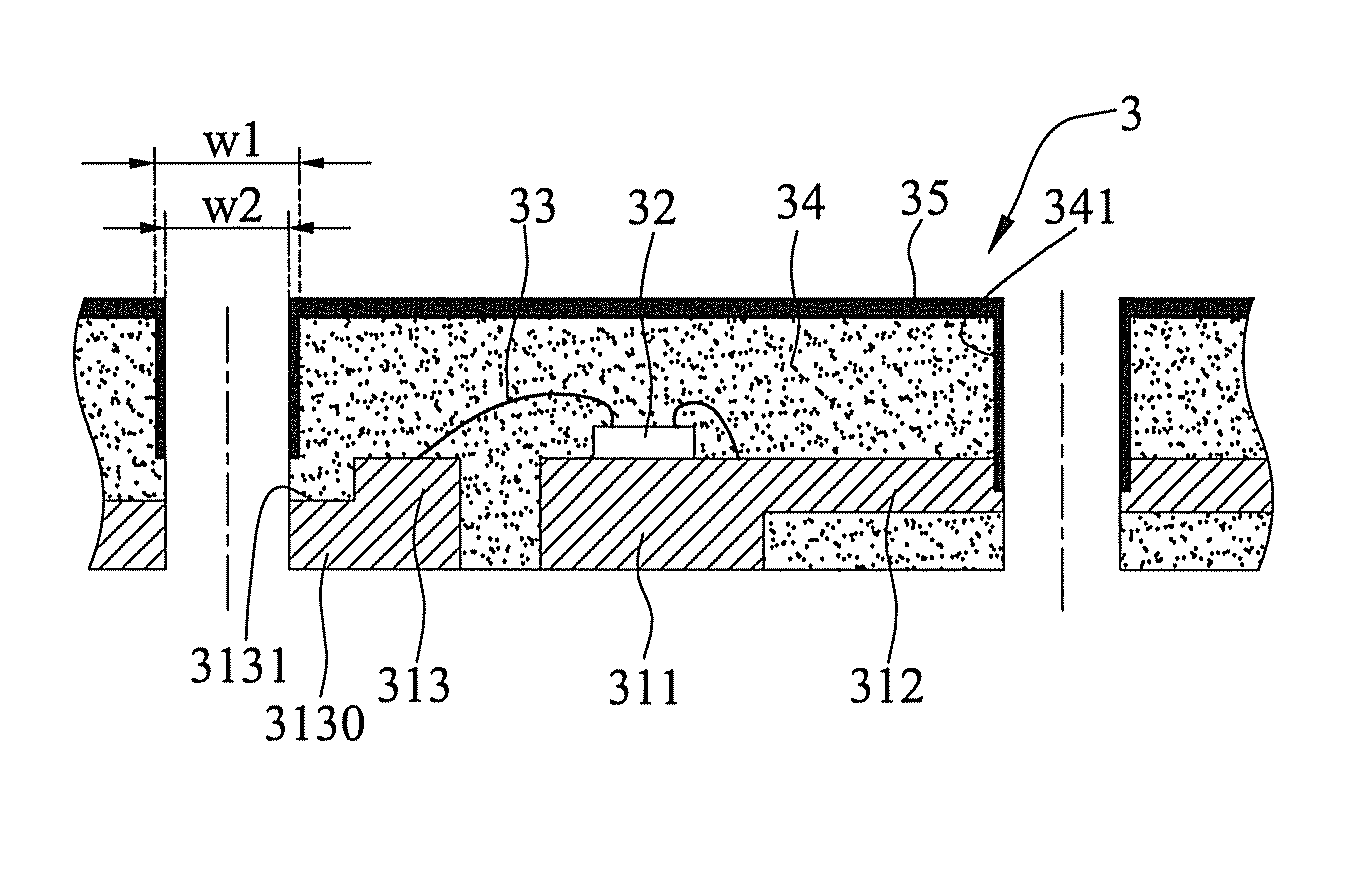 Quad flat non-leaded package structure with electromagnetic interference shielding function and method for fabricating the same