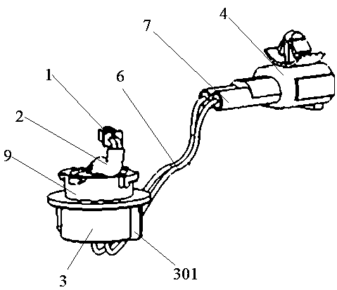 A structure and assembly method of an anti-extraction harness plug for automobile lamps