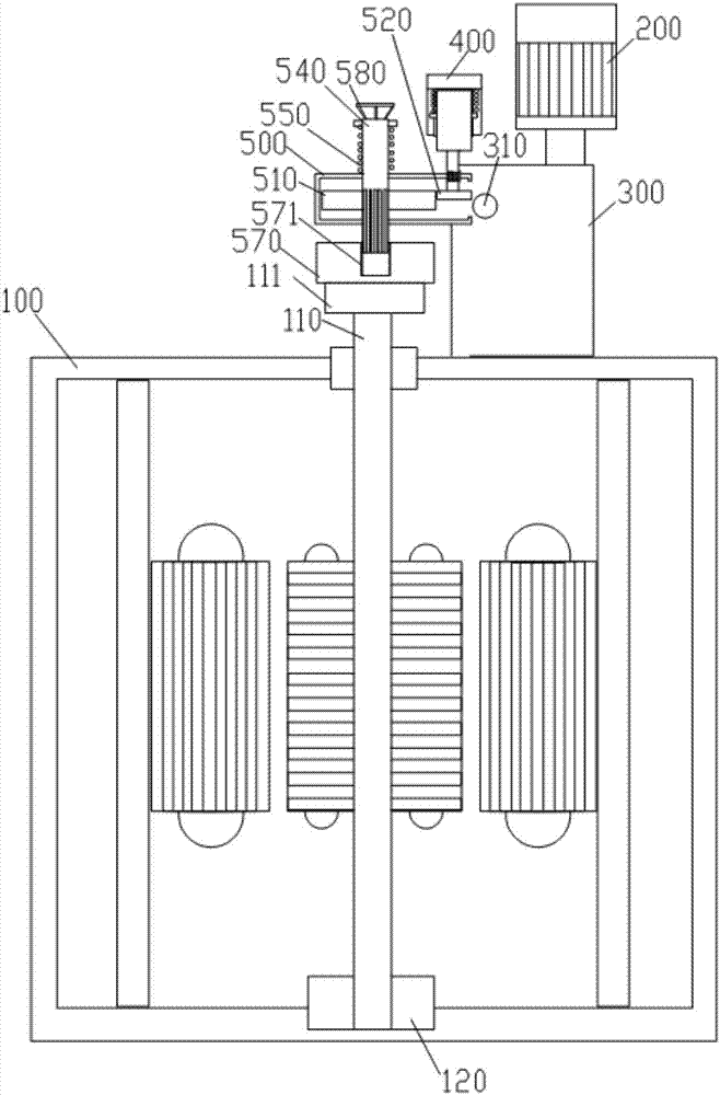 High voltage adjustable transformer with over-travel protection