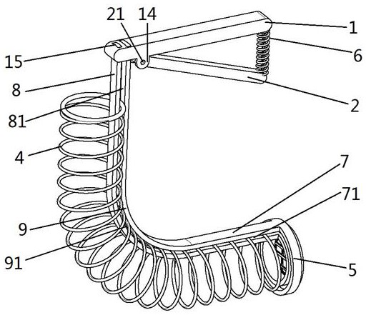 Spiral clamping type excrement picking device