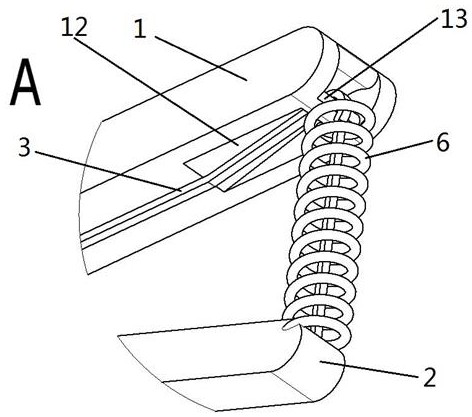 Spiral clamping type excrement picking device