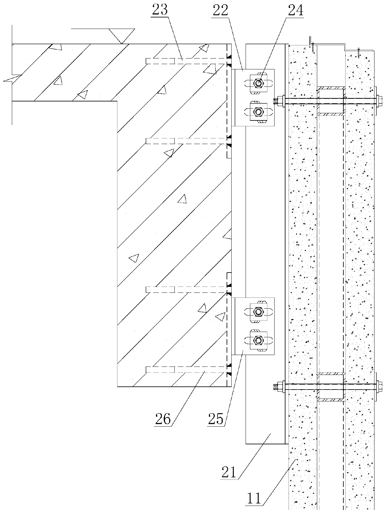 A prefabricated double-layer exterior wall panel and its installation structure and horizontal and vertical waterproof structure