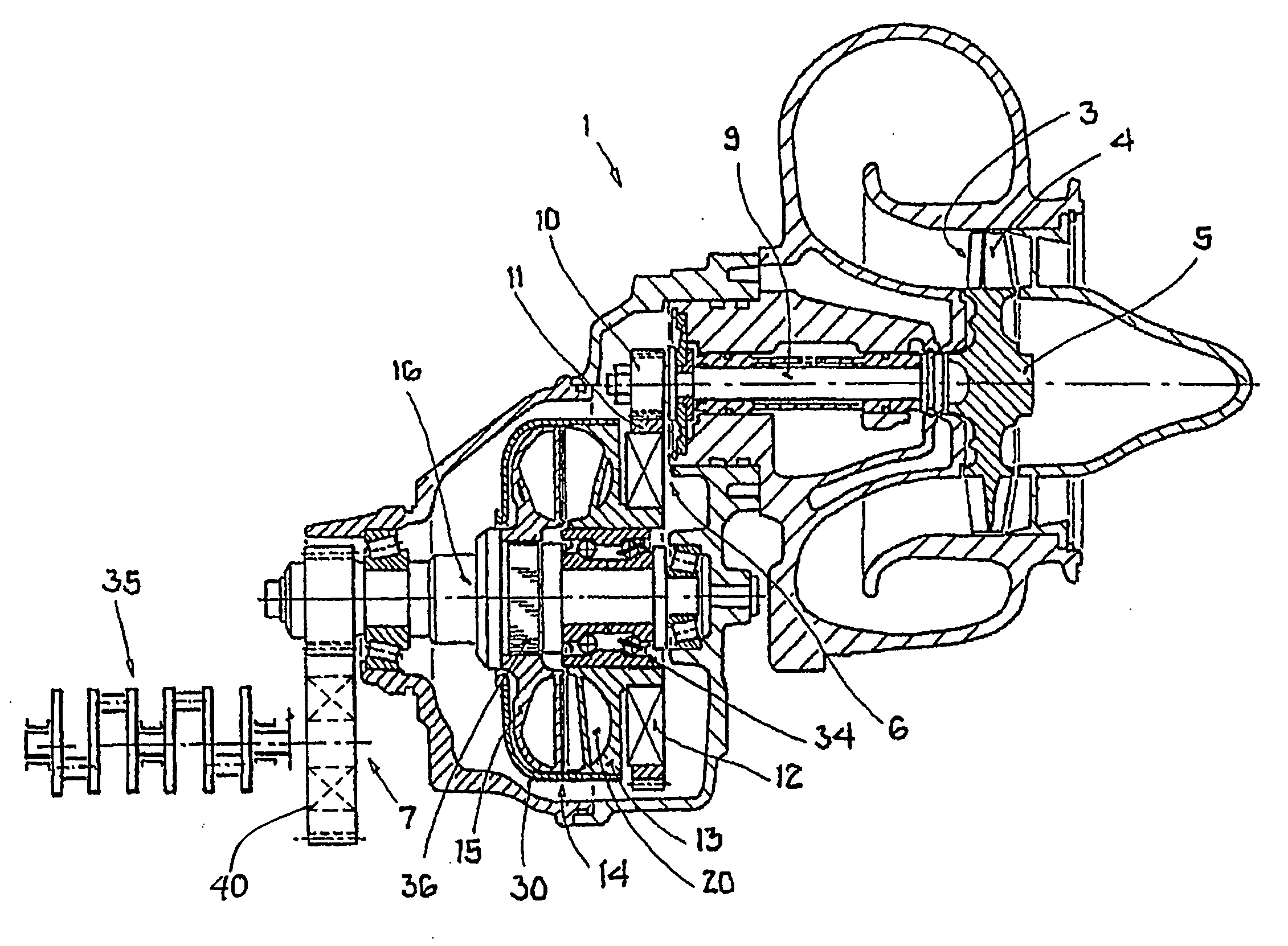 Turbocompound engine drive