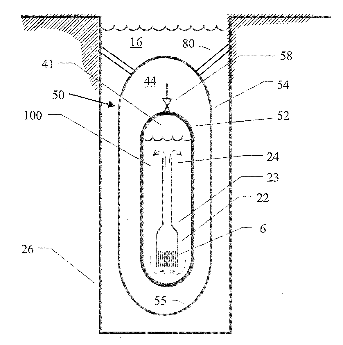 Submerged containment vessel for a nuclear reactor