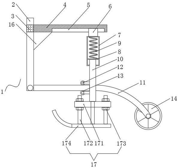 A ground conformal frame for agricultural tillage and sowing machinery