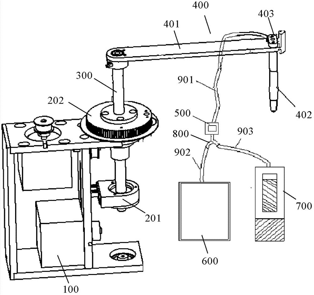 Sampling device for automatic immunization system and sampling method