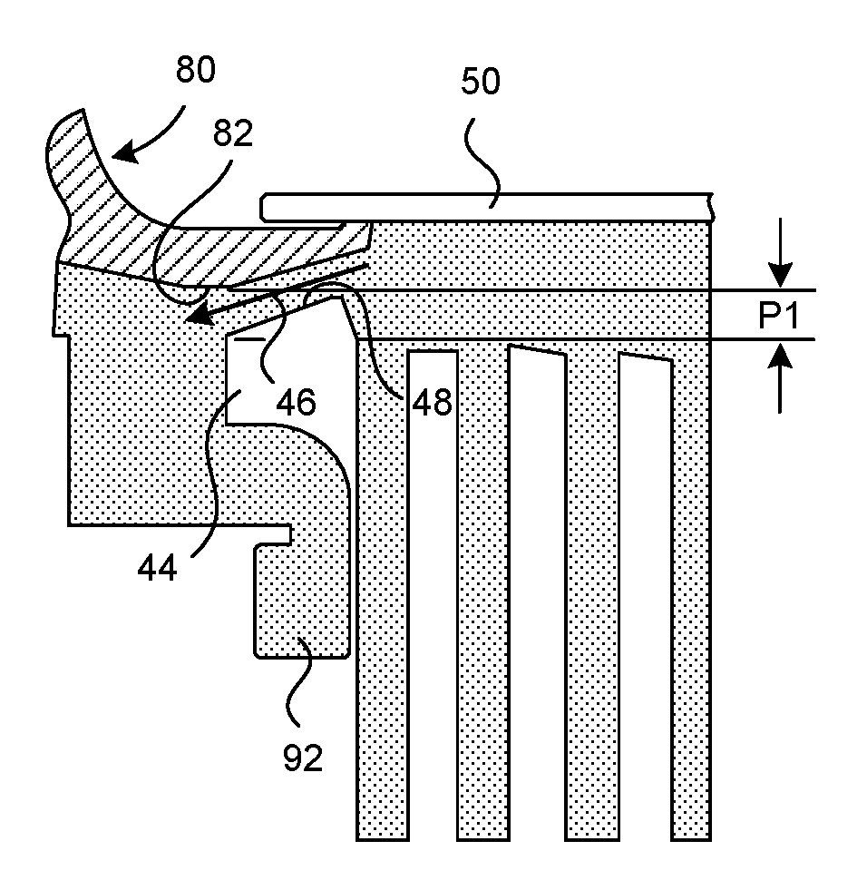 Electroplating apparatus with notch adapted contact ring seal and thief electrode