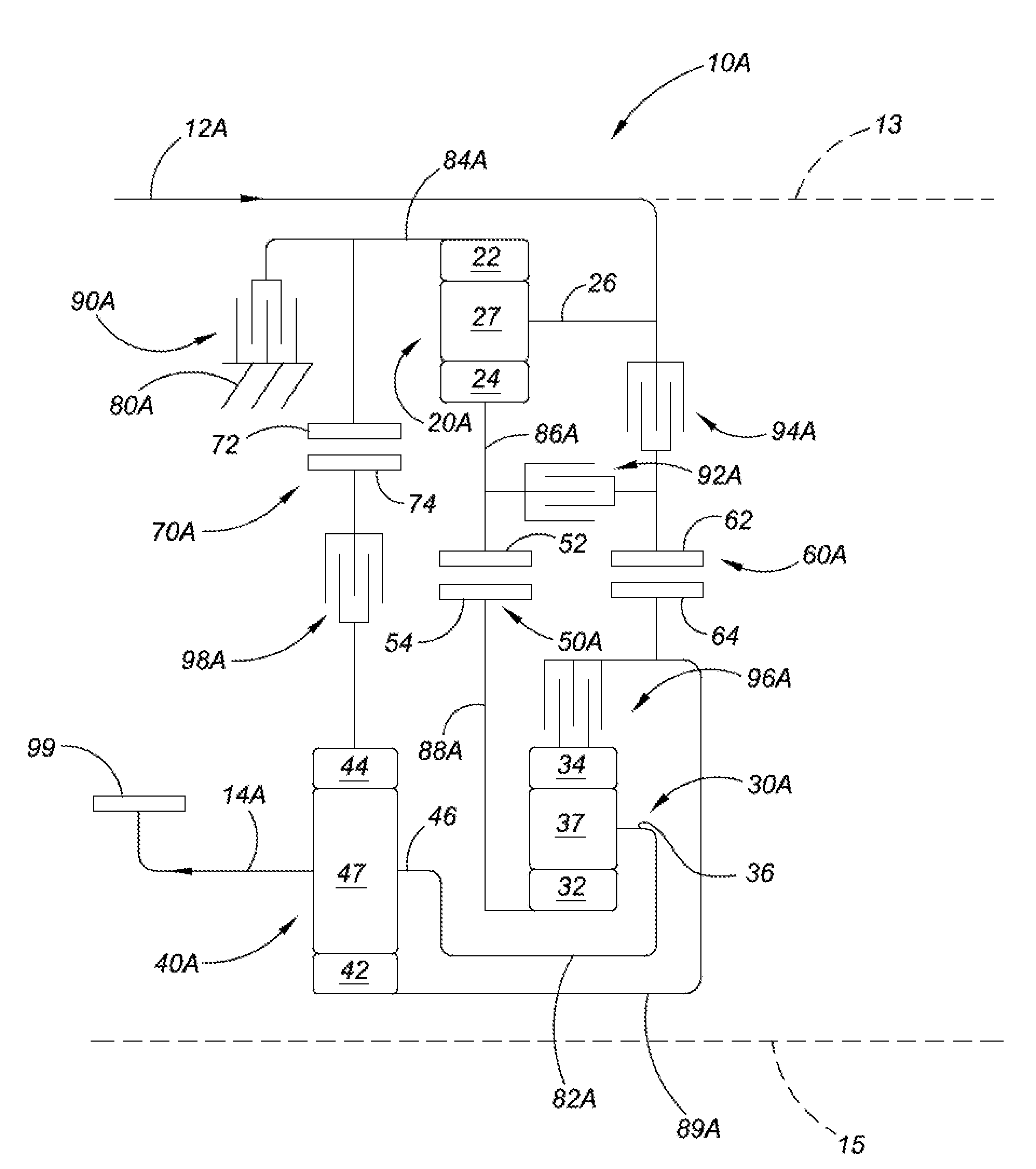 Eight Speed Transmission with Planetary and Layshaft Gearing