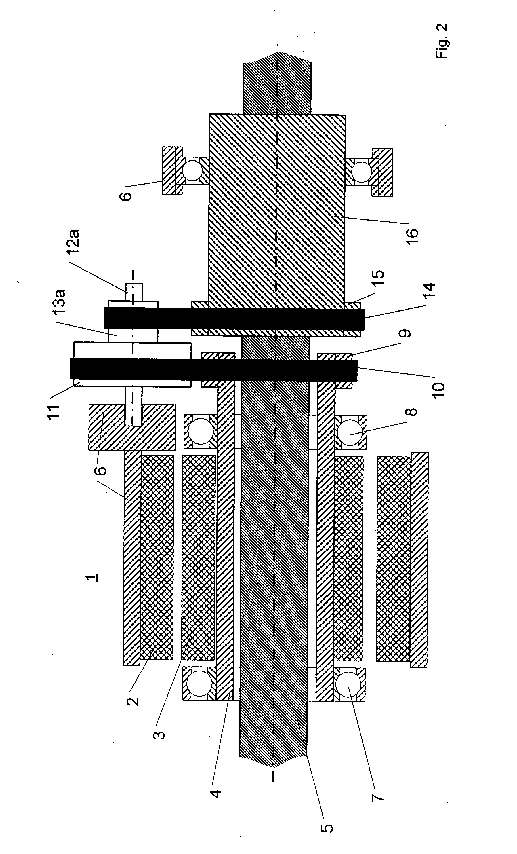Steering system with hollow shaft electric motor and intermediate transmission