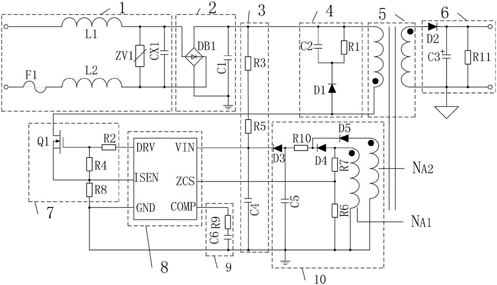 A Quick-start Switching Power Supply Powered by Auxiliary Winding