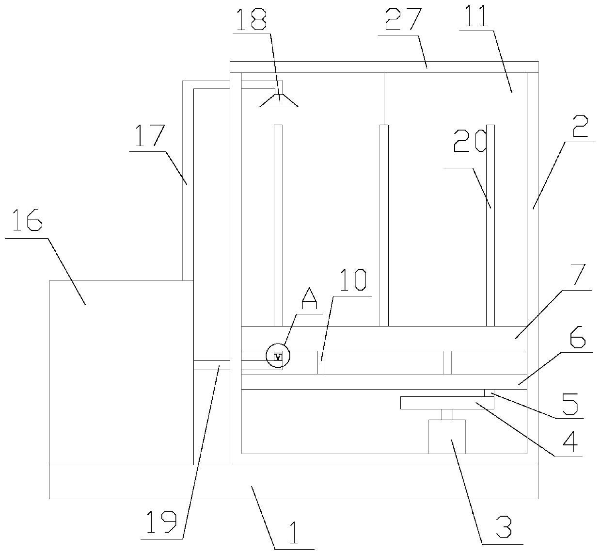 Medical test tube cleaning device with drying function