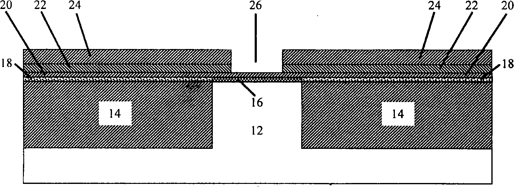 Self-alignment elevated external base area or heterojunction bipolar transistor and manufacturing method thereof