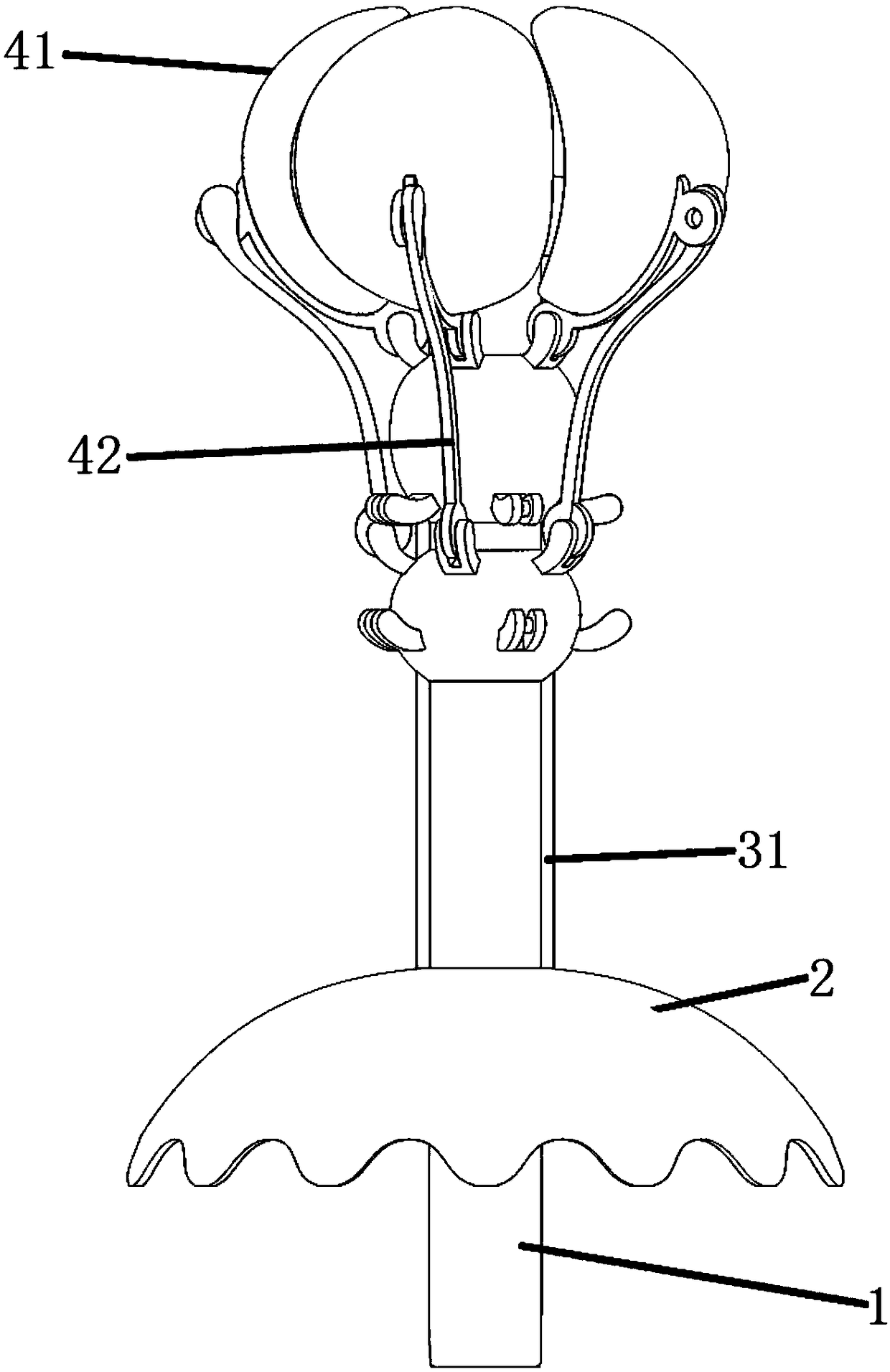 A petal opening and closing device