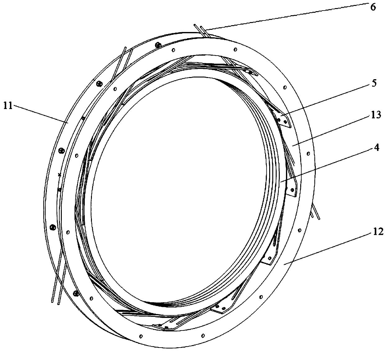 Floating sealing device of pyrolysis rotary kiln