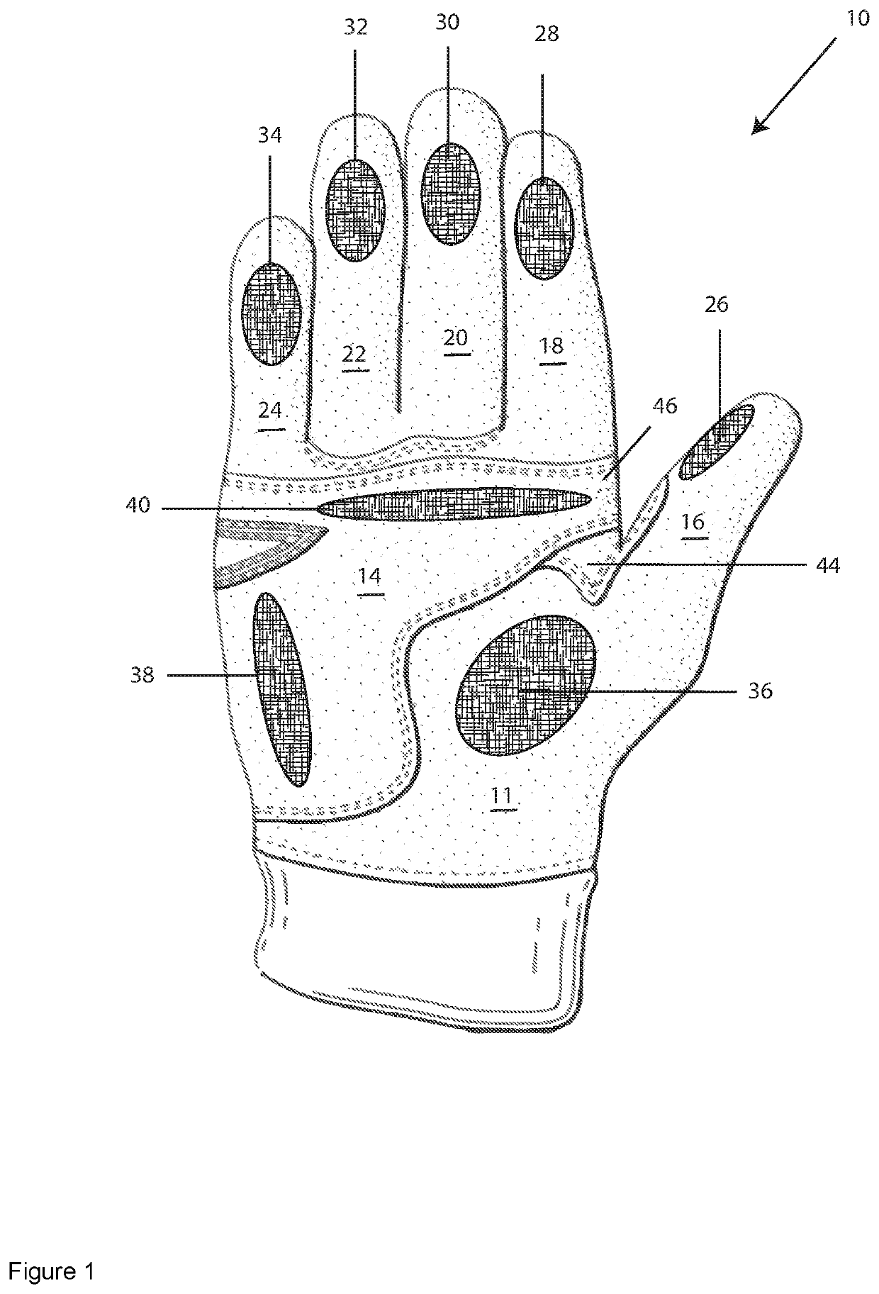 Sanding glove and associated sanding assembly