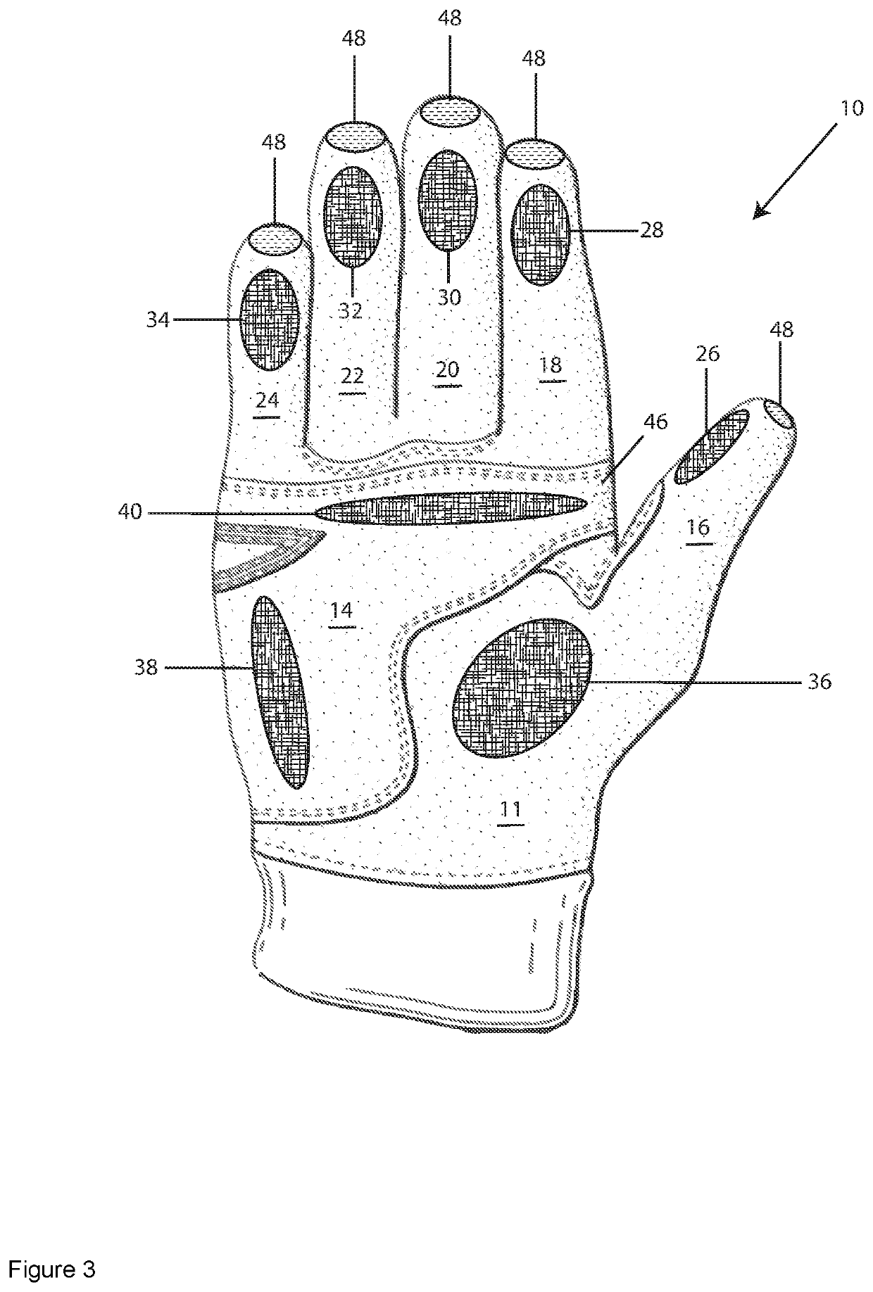 Sanding glove and associated sanding assembly